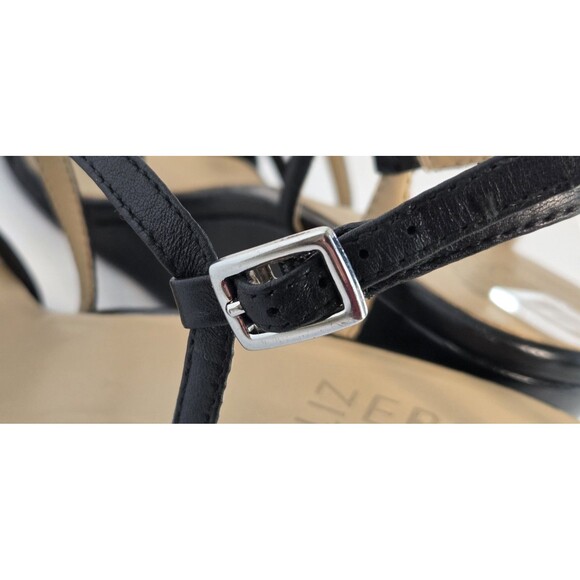 NIB - NATURALIZER Women's 'KELSI' Black WEDGE STRAP SANDALS - 8.5 - Picture 6 of 8